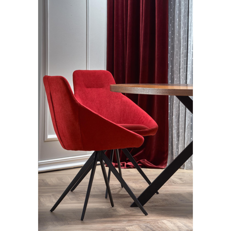 LOCARNO stół, blat - orzechowy, noga - czarny