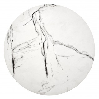 ANTICA S ława blat - biały marmur, stelaż - czarny (2p 1szt)
