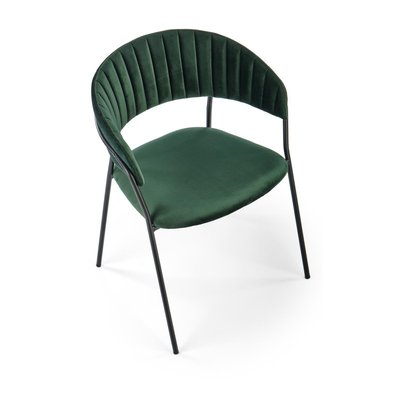 Krzesło Tapicerowane Merkury Zielone Velvet