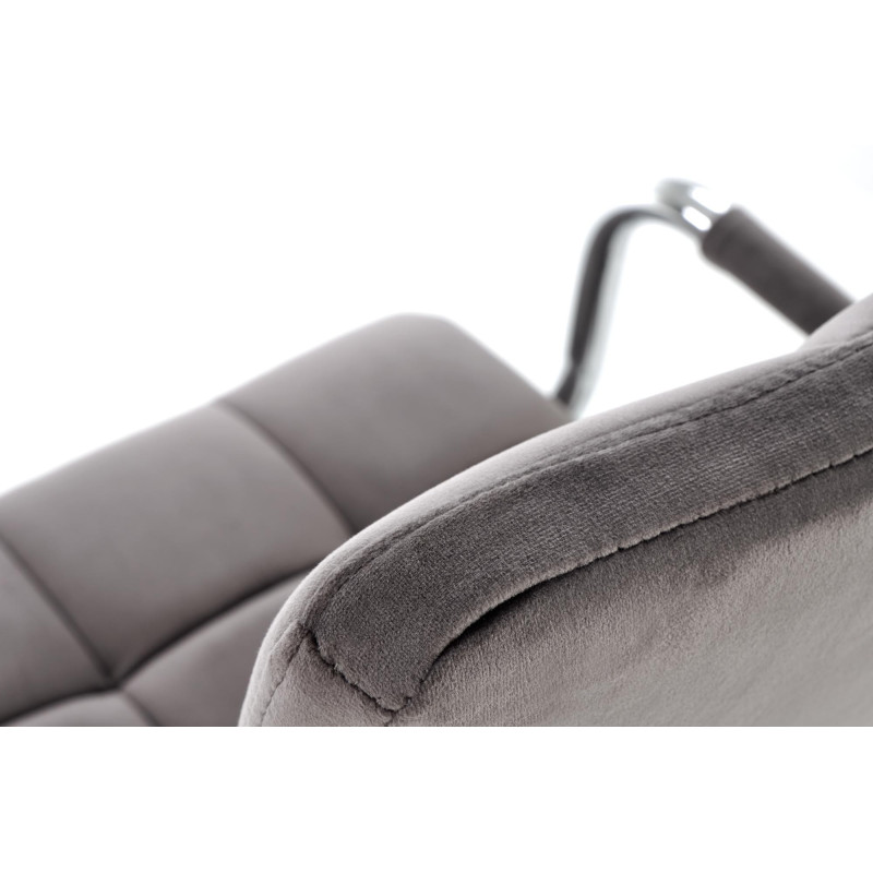 GONZO 4 fotel młodzieżowy popielaty velvet (1p 1szt)