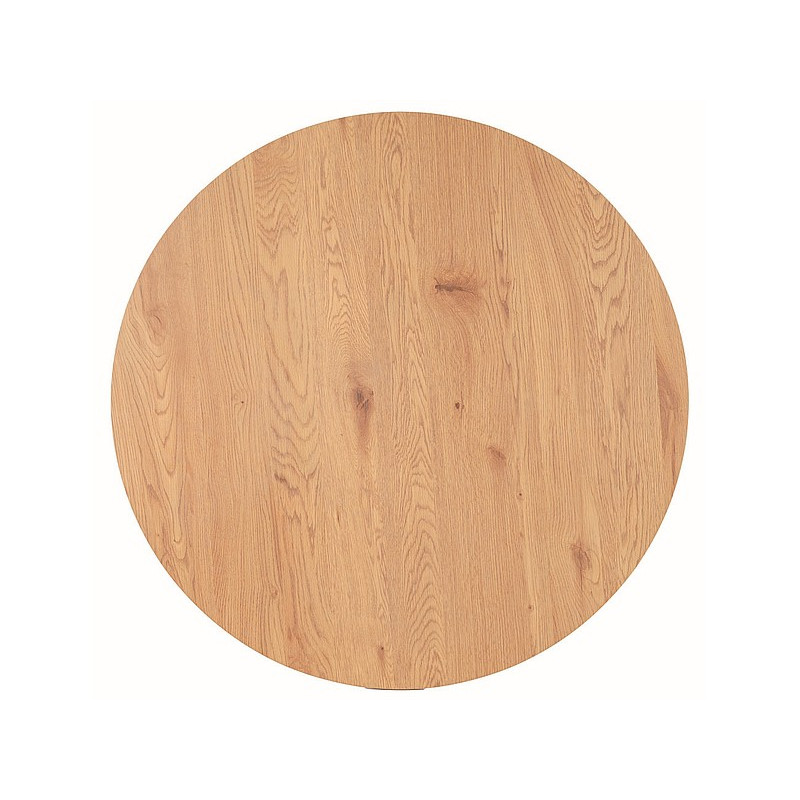 Okrągły stół Aster dąb/czarny mat stelaż FI120