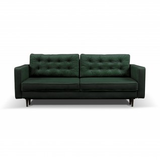 Zielona sofa 3-osobowa rozkładana Tivoli