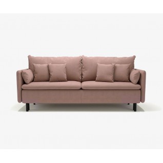 Różowa sofa 3-osobowa rozkładana Asti