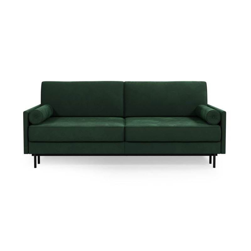 Zielona sofa 3-osobowa rozkładana Adele