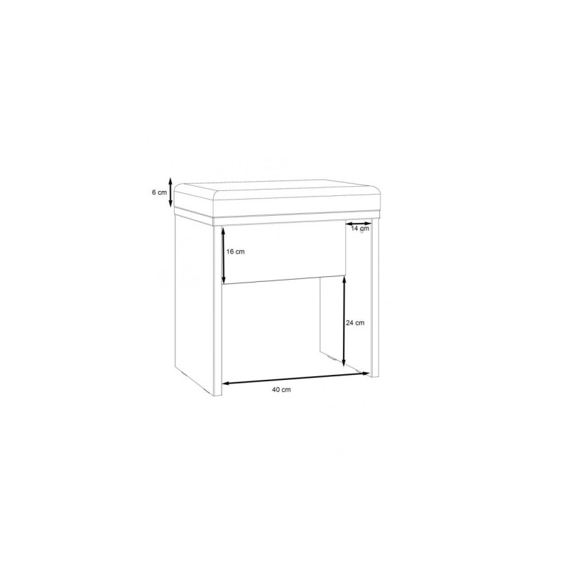 Ławeczka z tapicerowanym siedziskiem Dalate OLNT011-D89 Meble