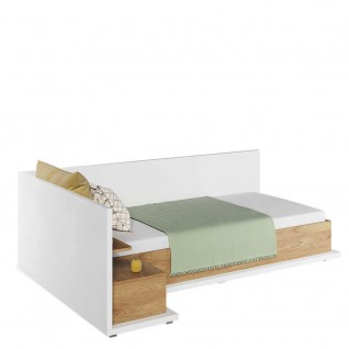 Łóżko z materacem i pojemnikiem na pościel Massi MS-09L Lenart