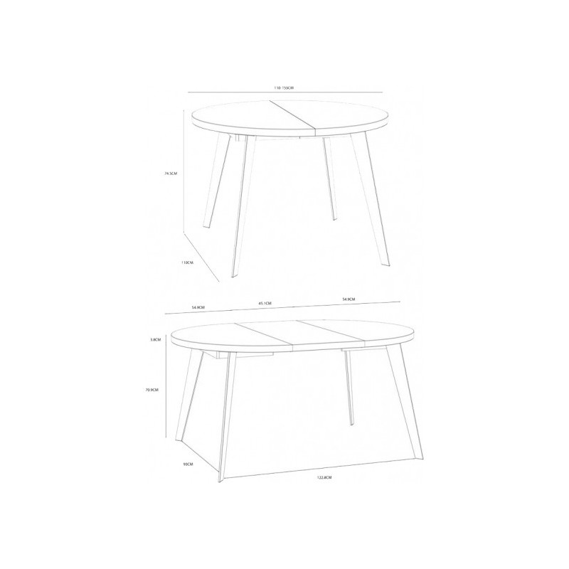 Stół rozkładany TBLT7001-D78-904 Meble Forte