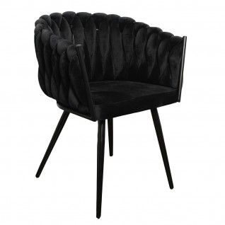 Krzesło Tresse czarne