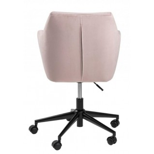 Fotel biurowy na kółkach Nora VIC różowy