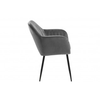 Krzesło Emilia Velvet dark grey/black