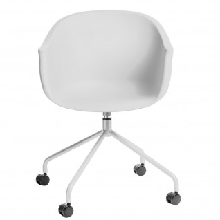 Krzesło na kółkach Roundy białe