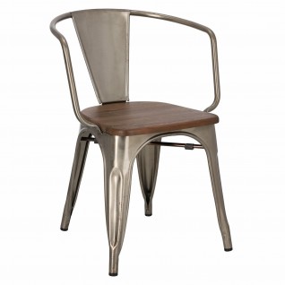 Krzesło Paris Arms Wood metal sosna orze ch