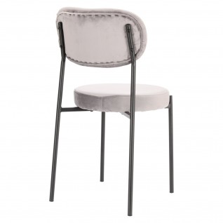 Krzesło Camile Velvet szare