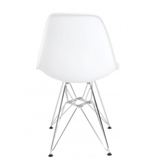 Krzesło P016 PP białe, chromowane nogi