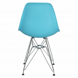 Krzesło P016 PP ocean blue, chromowane nogi