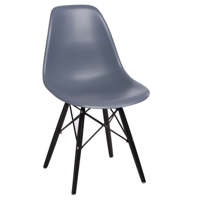 Krzesło P016W PP dark grey/black