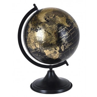 Globus metalowy 22cm czarny