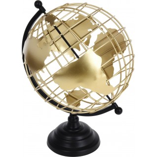 Globus metalowy złoty ażurowy 35cm