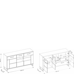 Kredens niski IV4 Ivo Bog-Fran kolekcja Ivo