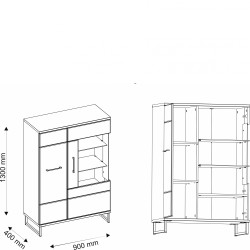 Kredens wysoki IV5 Ivo Bog-Fran kolekcja Ivo