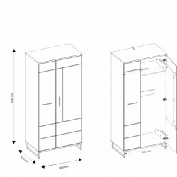 Szafa IV9 Ivo Bog-Fran kolekcja Ivo