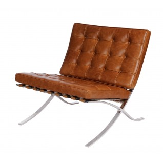 Fotel BA1 brązowy jasny vintage