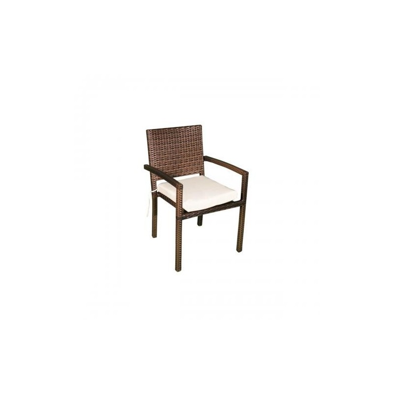 Krzesło technorattan brązowy