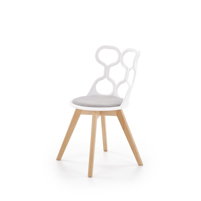 K308 krzesło biały / popiel (1p 2szt)