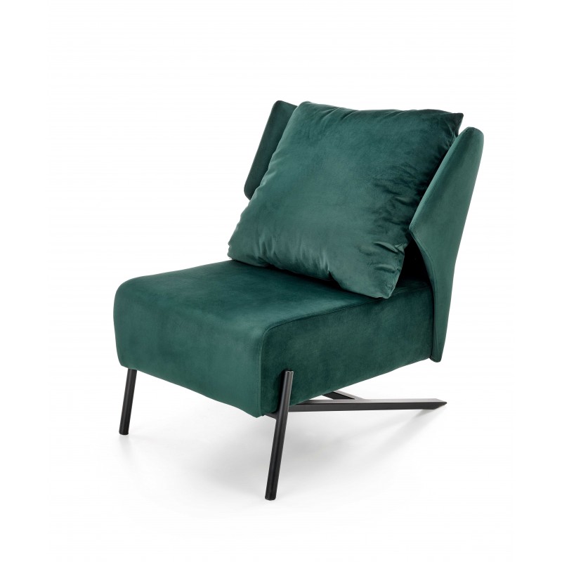Loftowy fotel wypoczynkowy Dusk ciemny zielony