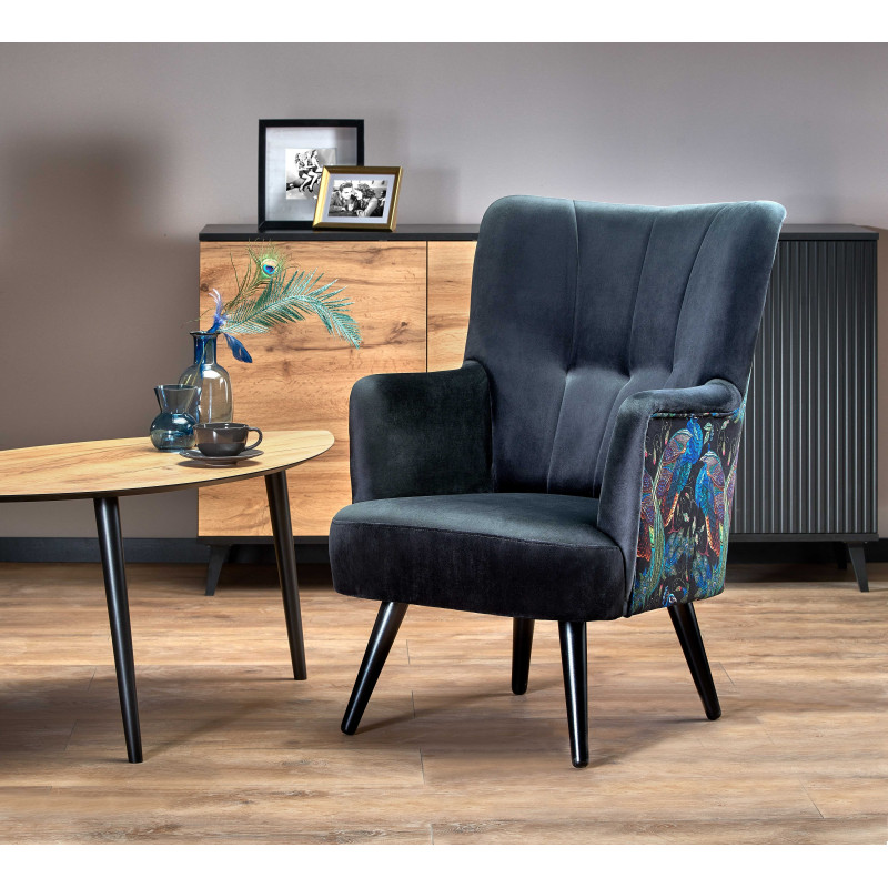 Wygodny fotel wypoczynkowy Saffron czarny