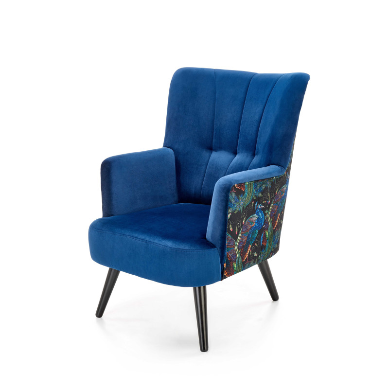 Wygodny fotel wypoczynkowy Saffron granatowy