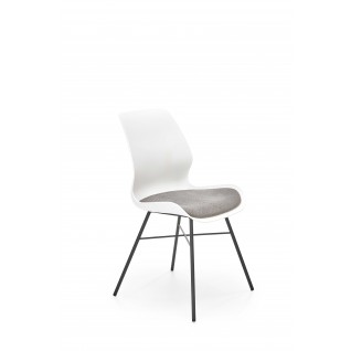 K488 krzesło biały-popielaty