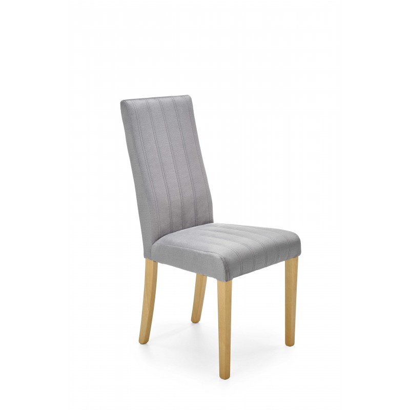 DIEGO 3 krzesło dąb miodowy / tap. velvet pikowany Pasy -