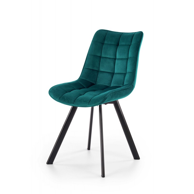K332 krzesło nogi - czarne, siedzisko - turkusowy (1p 2szt)