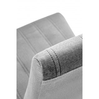 DIEGO 2 krzesło czarny / tap. velvet pikowany Pasy - MONOLITH 85 (jasny popiel) (1p 2szt)