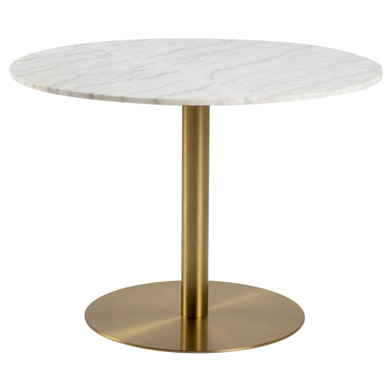 Stół okrągły Corby marmur/złoty 80cm