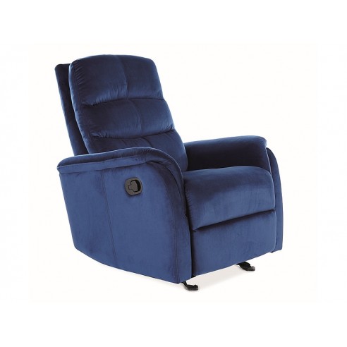 FOTEL ROZKŁADANY JOWISZ VELVET GRANATOWY BLUVEL 86