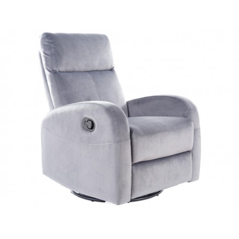 FOTEL ROZKŁADANY OLIMP VELVET SZARY BLUVEL 14