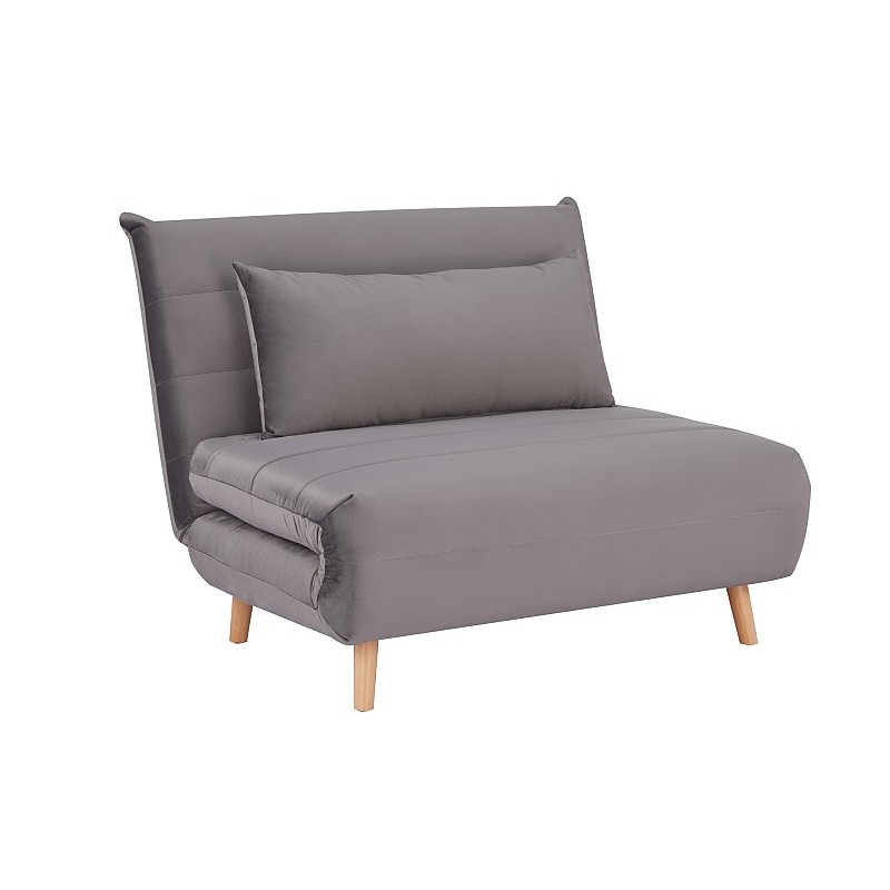 FOTEL SPIKE VELVET SZARY TAP.139/BUK