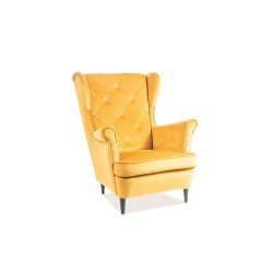 FOTEL LADY VELVET CURRY BLUVEL 68 / WENGE