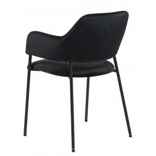 Krzesło Lima z podłokietnikami czarne