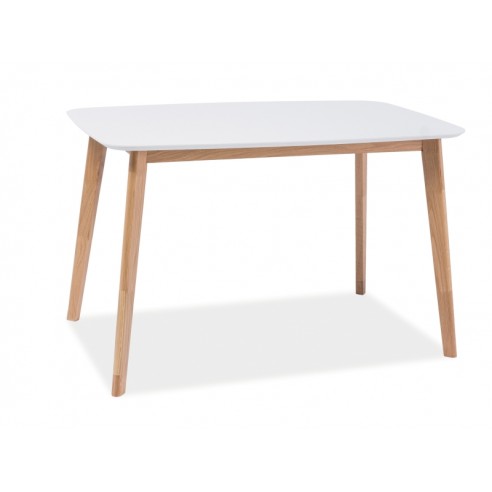 STÓŁ MOSSO I BIAŁY/DĄB 120X75