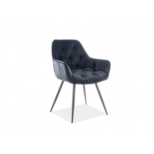 KRZESŁO CHERRY VELVET CZARNY STELAŻ/CZARNY BLUVEL 19