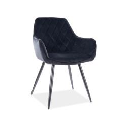 KRZESŁO LINEA VELVET CZARNY STELAŻ/CZARNY BLUVEL 19