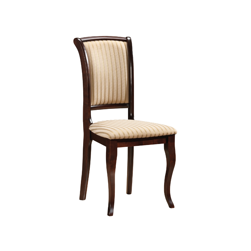 KRZESŁO MNSC CIEMNY ORZECH TAP.19