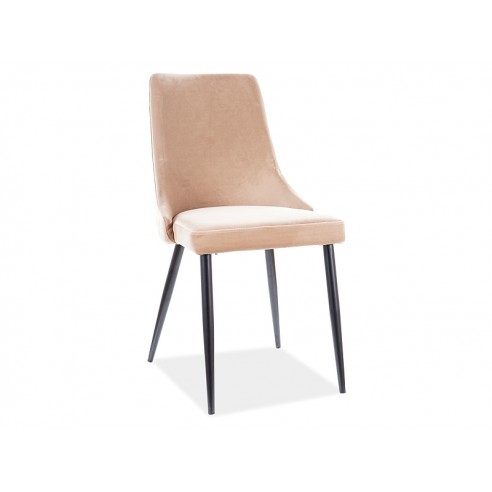 KRZESŁO PIANO B VELVET CZARNY STELAŻ/BEŻ BLUVEL 28