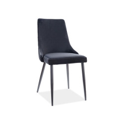 KRZESŁO PIANO B VELVET CZARNY STELAŻ/CZARNY BLUVEL 19