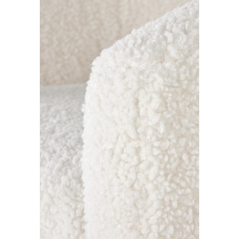 Minimalistyczny fotel wypoczynkowy Lux kremowy/naturalny