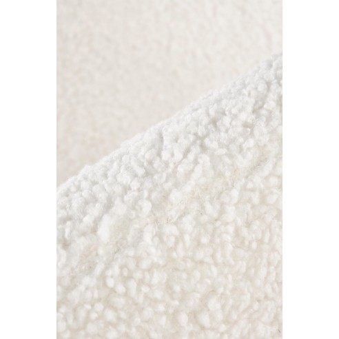 Minimalistyczny fotel wypoczynkowy Lux kremowy/naturalny