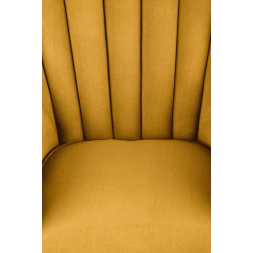 Fotel wypoczynkowy Valley musztardowy z giętymi nogami